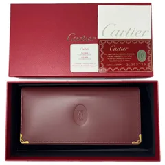 【中古】 カルティエ Cartier 長財布 メンズ マストドゥカルティエ ボルドー ゴールド L3000466のサムネイル
