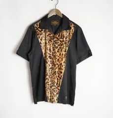 正規 NEIGHBORHOOD ネイバーフッド T.D./RC-SHIRT.SS サテンハラコ切替 オープンカラー 半袖 シャツ 201AQNH-SHM02 黒 サイズM 3568Q♪のサムネイル