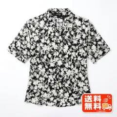 Elegance 花柄ブラウス 半袖 モノトーン エレガンス 日本製のサムネイル