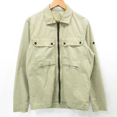 【三重本店】 中古 STONE ISLAND | ストーンアイランド ORGANIC COTTON OVERSHIRT JACKET オーガニックコットンオーバーシャツジャケット ジップ長袖シャツ 7915102WN ベージュ カーキ サイズ：M 【108】のサムネイル