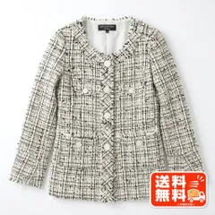 BODY DRESSING Deluxe ノーカラー ツイードジャケット 38 ANAYI風のサムネイル