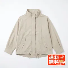 ベージュ スタンドカラー ジャケット ブルゾン Mサイズ シンプル 無印良品風のサムネイル