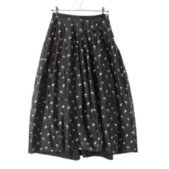 ドゥロワー 25SS RESORT1 ラメ カットジャガード 花柄 スカート ボトムス 6524-299-1881 ブラック 36【中古】のサムネイル