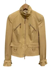   ESCADA エスカーダ　ライダース風ジャケット　ノーカラジャケット　ベージュ　レディース　サイズ36 S相当【DD153】のサムネイル