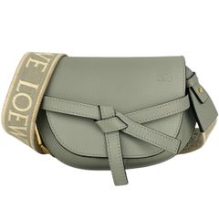 LOEWE 로에베 GATE DUAL MINI 게이트 듀얼 가방 미니 애너그램 자카드 스트랩 숄더백 A650N46X13 레이디스 송아지 가죽 AUTUMN-GREEN 카키 중고