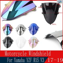 Yamaha YZF-R15 V3 2017 - 20 용 윈드 실드 더블 버블 윈드 스크린 오토바이 액세서리 페어링 디플렉터