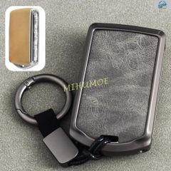 볼보 C40 S60 V60 S90 V90 XC40 XC60 XC90 EX40 EC40 액세서리용 메탈 레더제 카키 포브 케이스 커버 키체인링구