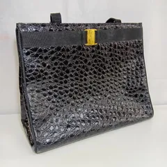 N  Salvatore Ferragamo バッグ クロコ型押し ブラックのサムネイル