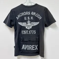 【AVIREX】 バックポケット Tシャツ チャコールのサムネイル