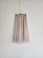 ベージュ ピンク ロング チュール スカートのサムネイル