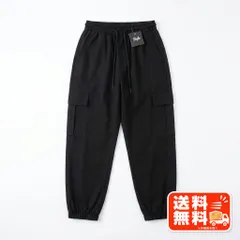 Stigle カーゴパンツ ブラック 黒 ウエストゴム カジュアル UNIQLO風のサムネイル