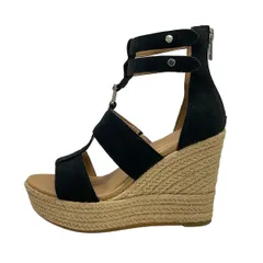 UGG(アグ) パンプス JAPAN 22 レディース - 1000067 黒 ウェッジソール/オープントゥのサムネイル