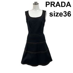 新品】 PRADA◇プラダ ワンピース 上質 デニム薄手生地 ギャザー