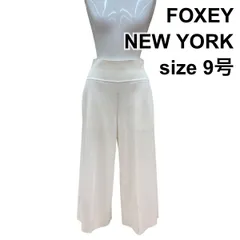 □ フォクシーニューヨーク FOXEY NEW YORK ワイドパンツ クロップド丈イージーパンツ カジュアル 白 38 M 9号 レディース Z6C874のサムネイル