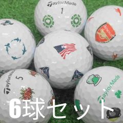 로스트 볼 골프 공 TaylorMade 테일러 메이드 TP5 pix 볼 한정 디자인 혼합 6 공 세트 중고 B 랭크 미품 혁신적인 5 개 비거리 컨트롤 스핀 성능