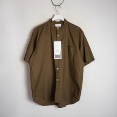 新品 MANUAL ALPHABET マニュアルアルファベット C/L LOOSE FIT B/C S/S SHT バンドカラー 半袖 シャツ MA-S-783 カーキ茶 2 3522Q★4のサムネイル