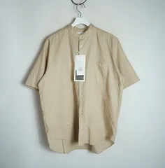 新品 MANUAL ALPHABET マニュアルアルファベット C/L LOOSE FIT B/C S/S SHT バンドカラー 半袖 シャツ MA-S-783 ベージュ 2 3523Q★4のサムネイル