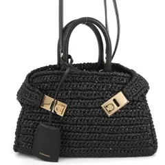サルヴァトーレ・フェラガモ ハンドバッグ ハグXS 219397 Ferragamo 2way 黒