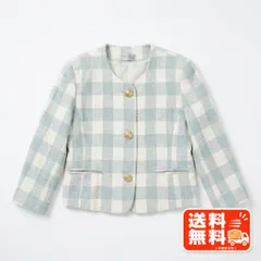 Sun Venus サンビーナス ノーカラージャケット チェック柄 13号 PINK HOUSE風のサムネイル