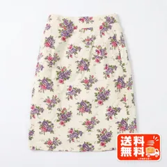 花柄 ひざ丈スカート ベージュ ヴィンテージスタイル archive風のサムネイル