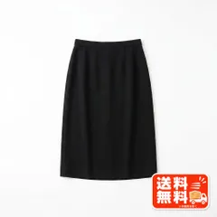無地調 タイトスカート ひざ丈 ブラック シンプル UNTITLED風のサムネイル