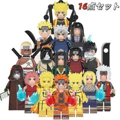 NARUTO 미니 피규어 16점 세트 레고 호환 레고 인형의 블록 무기 방어구 첨부 우즈마키 나루토/하루노 사쿠라/자래야/히나타 히나타/츠나테/우즈마키 나루토/오이사마루 WM6107+6108