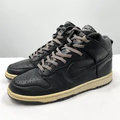 【中古】Stussy × Nike Dunk HIgh Plus ブラック 27cm 302763-001 ▲加水分解、ソール剥がれ スニーカー ステューシー×ナイキ[17]のサムネイル