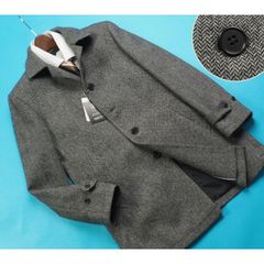 極美品 麻布テーラー 高級スーツ 尾州ウール 紺チェック ウエスト97