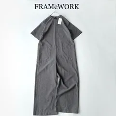 タグ付 人気 2025 FRAMeWORK 撥水強撚PEオールインワン / グレー サイズ38 / フレームワーク 近年モデル 春 夏 梅雨 撥水加工 半袖 オールインワンのサムネイル