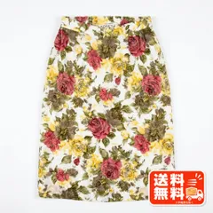 KORET コレット 花柄スカート 膝丈 ホワイト コットン ヴィンテージ風のサムネイル