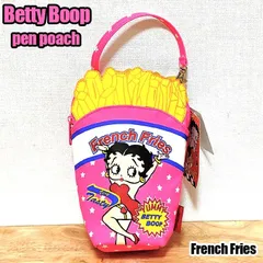 ベティ・ブープ ペンポーチ フレンチフライ ピンク かわいい ペンケース Betty Boop 文房具 筆箱 収納 アメリカン 雑貨 キャラクター 小物入れ フライドポテト おしゃれ レディース 可愛いのサムネイル