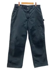 カーハート Carhartt 00s Duck Painter Pants ダック ペインター パンツ ジップフライ ウォッシュ ワーク 黒 ロゴ B11 BLK デニム ブラック サイズ34×32 104MB-590のサムネイル