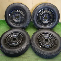 超バリ溝!25年!キレイ!ほぼ10分★スタッドレス 145/80R13 ブリヂストン ブリザック VRX3 スチール ホイール 13インチ PCD100/4H★6052606Hスのサムネイル