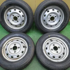 バリ溝！23年！ほぼ10分★155/70R12 ブリヂストン スニーカー SNK2 スチール ホイール 12インチ PCD100/4H★6051908NJノのサムネイル