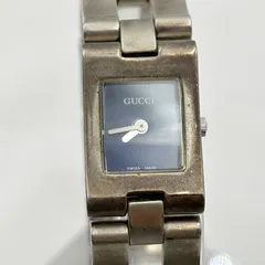 【❗️✨大幅値下げ✨❗️】GUCCI スクエアウォッチ ブルー文字盤 不動ジャンク レディース腕時計 9815749 スイス製 純正ブレスのサムネイル