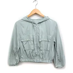 プロポーション ボディドレッシング PROPORTION BODY DRESSING ジップアップ パーカー 7分袖 パール装飾 無地 2 ミントグリーン /FT26のサムネイル