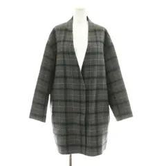 セオリーリュクス theory luxe ノーカラーコート ミドル丈 チェック柄 ウール 38 グレー 03-6309626 /KUのサムネイル
