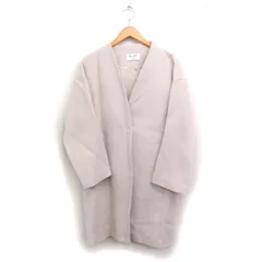 ブラック バイ マウジー BLACK by moussy ノーカラー コート アウター ロング 無地 メルトン ウール 2 ベージュ /FT41のサムネイル