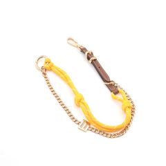 MIU MIU レザーコード メタル トリックキーリング チャーム 未使用品