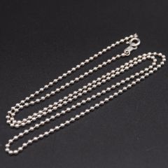 W642 ヴィンテージ SILVER925刻印 ネックレス ボールチェーン デザイン 