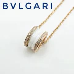 美品🌻BVLGARI B-zero1 ダイヤモンド セラミック ピンクゴールド ネックレス 約45㎝ Yのサムネイル