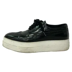 PRADA(プラダ) シューズ 35 レディース - 黒 ウィングチップ/厚底 レザーのサムネイル