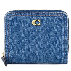 コーチ カードケース COACH デニム レザー シグネチャー スリム カード