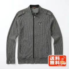m.f.editorial ストライプ スタンドカラー ジップジャケット archive風のサムネイル