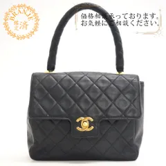 CHANEL/シャネル マトラッセ ターンロック ココマーク ハンドバッグ ラムスキン レザー ヴィンテージ ブラック レディース ブランド