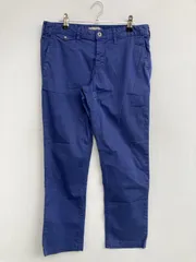 YANUK ヤヌーク チノパンツ M ブルー クロップド・半端丈 コットン ストレッチ 無地 スタンダード テーパード レギュラー メンズのサムネイル