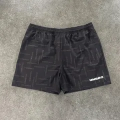 90s 00s Vintage archive UMBRO アンブロ ハーフパンツ ショートパンツ ロゴ刺繍 オールプリント 総柄 ブラック ヴィンテージ ビンテージ メンズのサムネイル