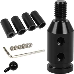 【新着商品】シフトレバー ネジアダプター カーシフトノブアダプター ネジ無しシフター用ユニバーサルカーシフトノブ 変換 12x1.25(ブラック) フトノブ