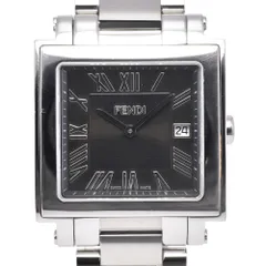 フェンディ FENDI 60500G クアドロ ブラック クォーツ メンズ 良品 腕時計 G#146814のサムネイル