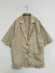 FREAK'S STORE フリークスストア テーラードジャケット XS ベージュ 無地 ミドル丈 フードなし シングルのサムネイル
